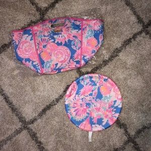 Lilly Pulitzer cooler and frisbee